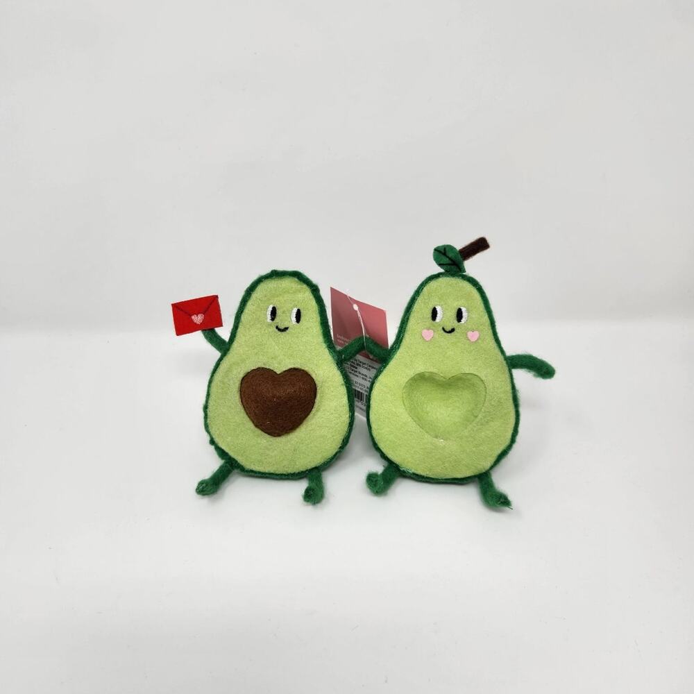 Avocado Felt Duo With Red Heart Envelope